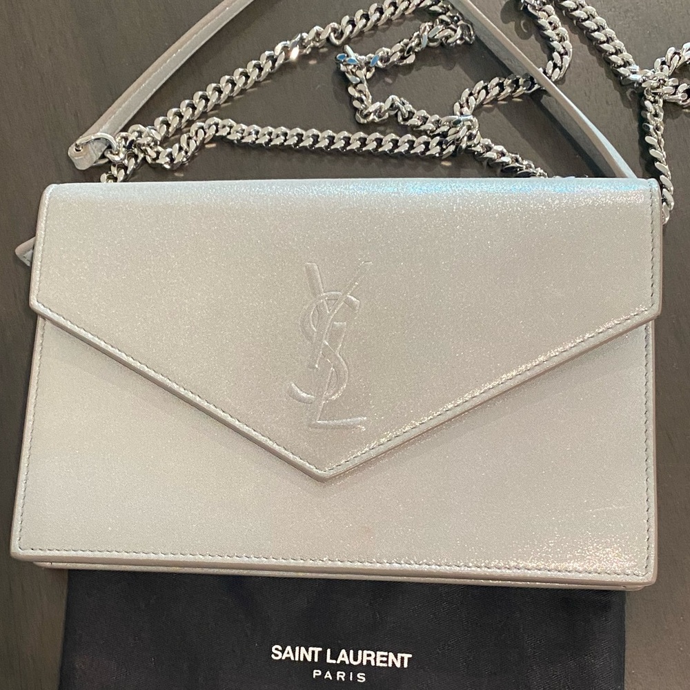 Authentic Saint Laurent wallet on chain YSL